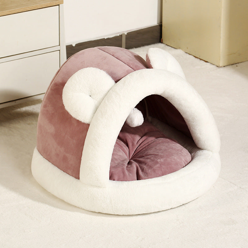 Pet Tent Cave Bed for Cats Petits chiens auto-échauffant Cat Tent Bed Cat Hut confortable Pet Sl