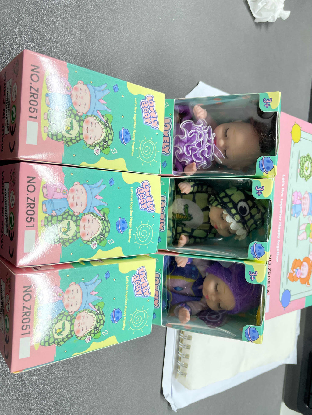 6 Nouvellement amélioré Dormant Poupées Poupées Jouet de filles Boîte Cadeau Set Adorable Princesse Figurines