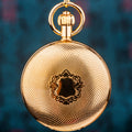 Pure Copper Double ouverture Flip-Top Montre de poche mécanique Sun Moon et étoiles