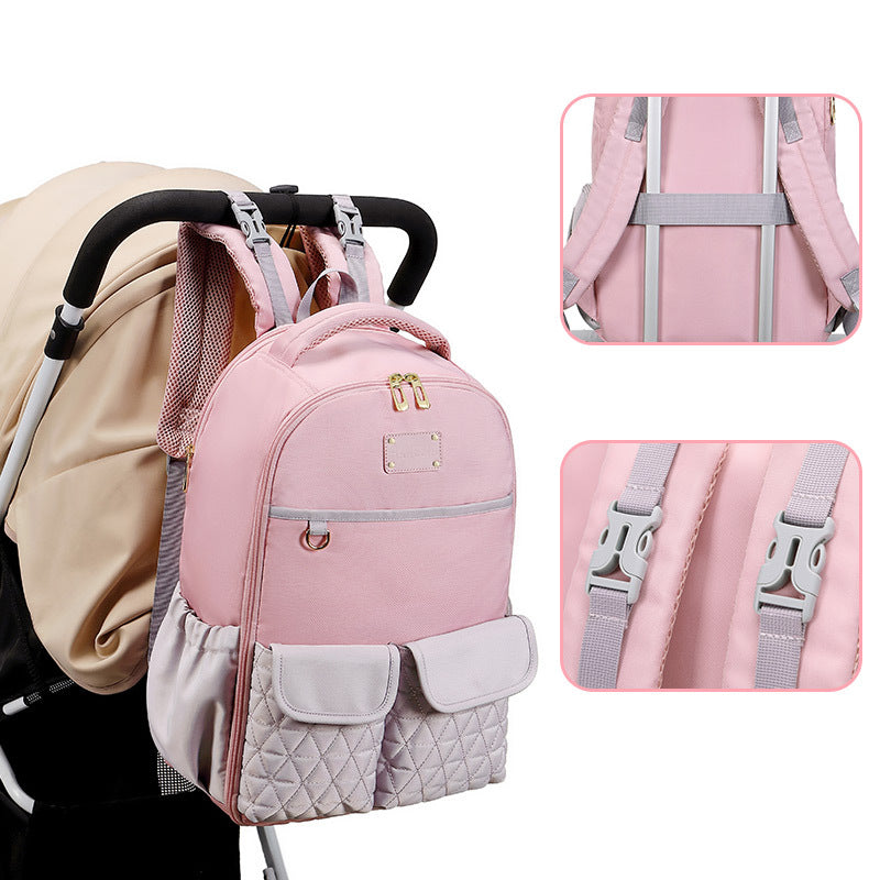 Sac Mummy Grande capacité Sac à couches bébé multi-poches Sac à dos