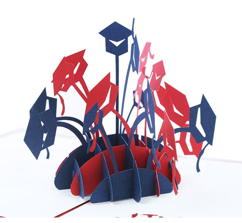 Graduation 3D de la carte de voeux 3D créative