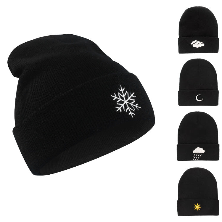 Mode Fashionmonger Hip Hop Woolen Cap Créatif temps Broderie Chapeau tricoté