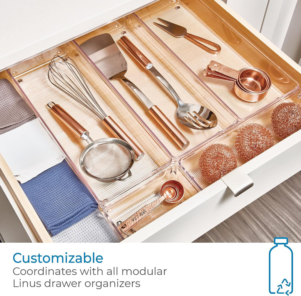 Ensemble de tiroirs de cuisine 5 pièces de rangement en plastique transparent pour ustensiles