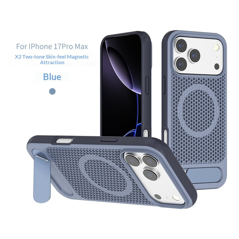 Cas de téléphone à sensation cutanée avec un support d'inclinaison
