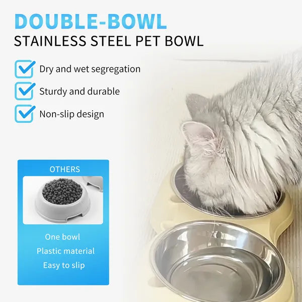 Base anti-dérapante Double Cat Food Bowl