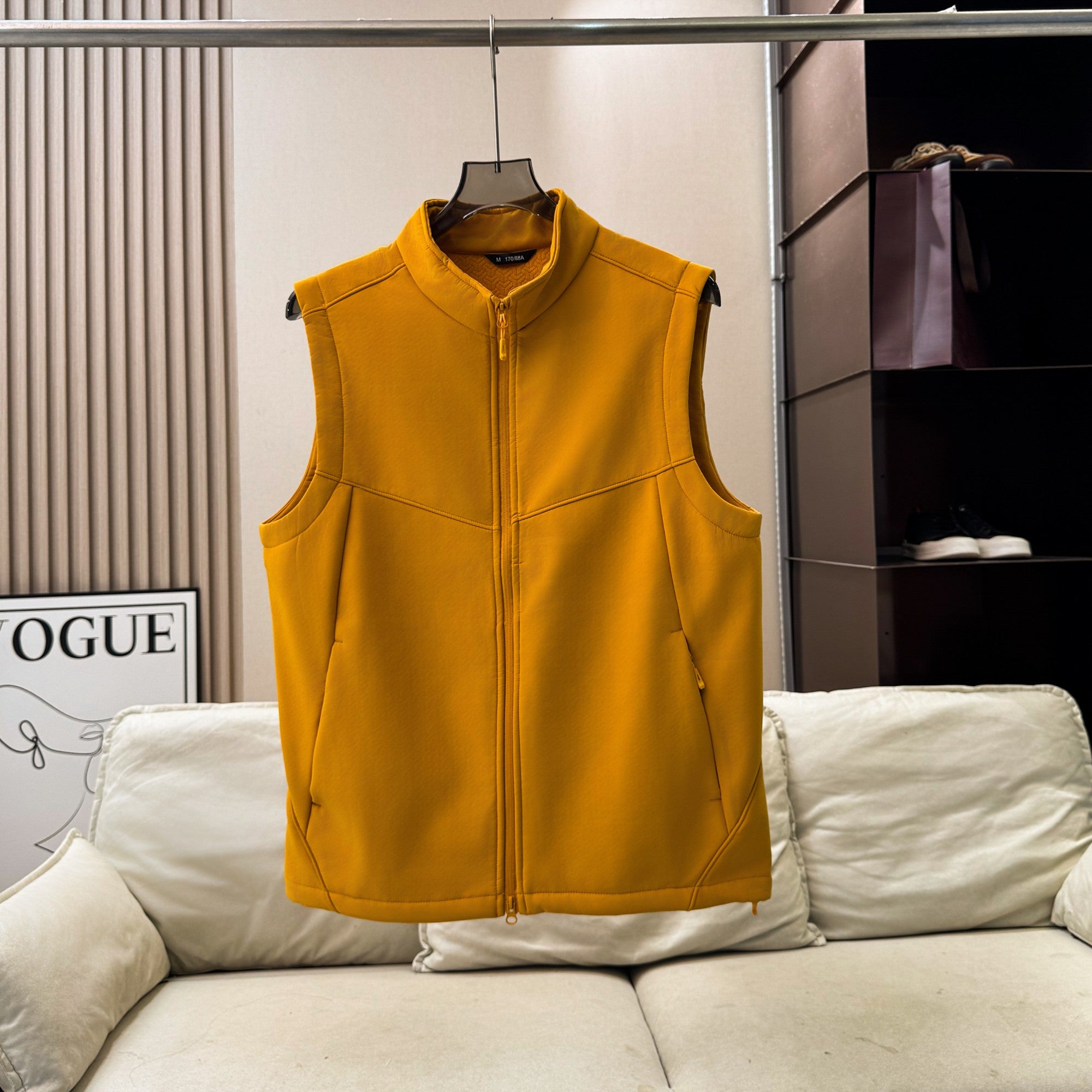 Hommes Femmes Couples Softshell Vest Stand Collar Zip Up Outdoor Sleeveless Jacket Windproof W