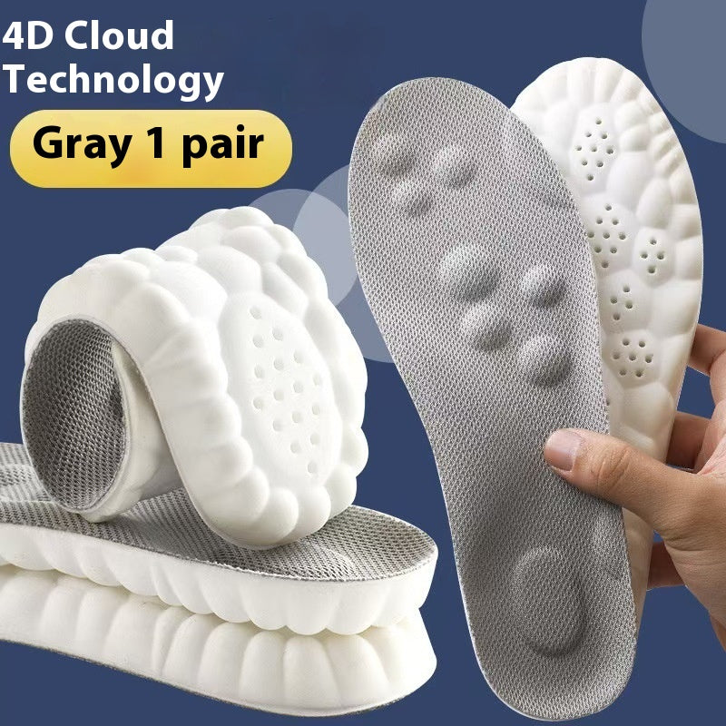 Insole Sports Shock Absorption Arch Support Haute Élastique Course Formation militaire