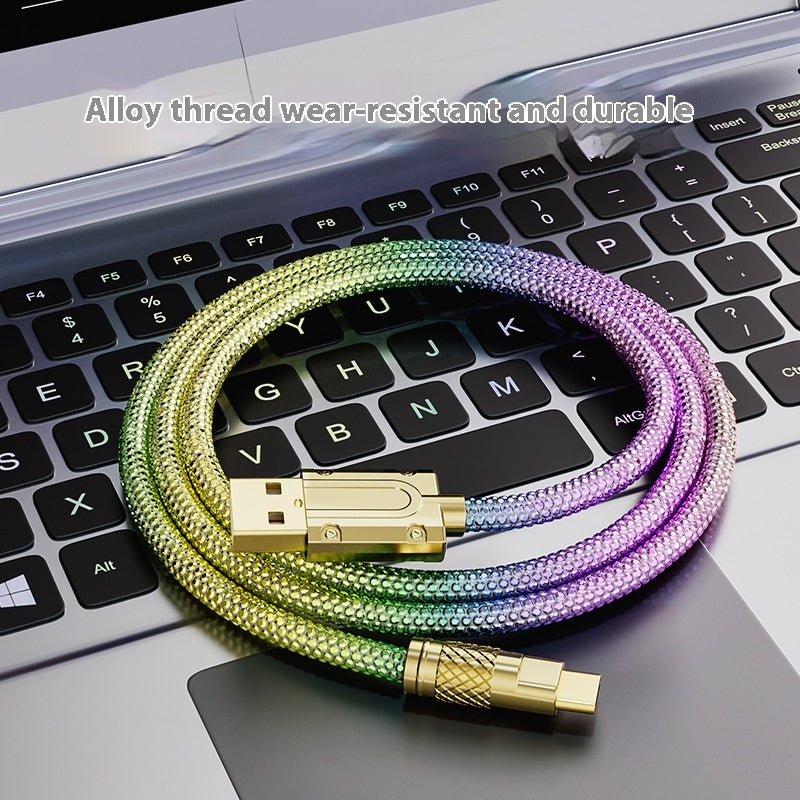 PD20W Diamond câble de données tressé Type-c câble de recharge