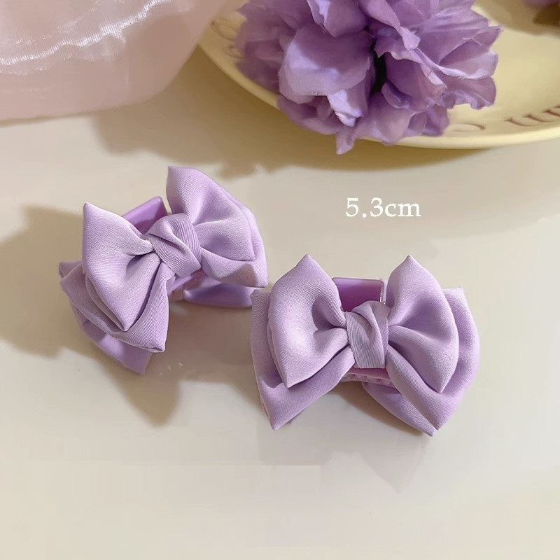 Sweet Satin Bow Accessoires de cheveux Grip petite taille