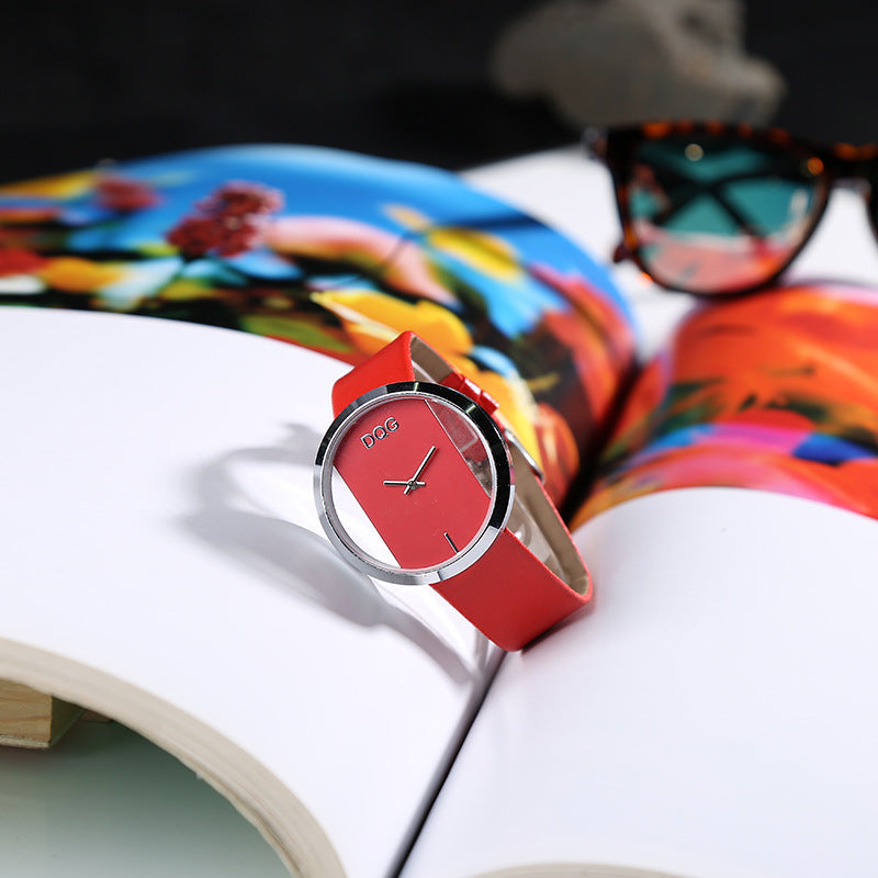 Montre de couple transparent Cutout Personnalité