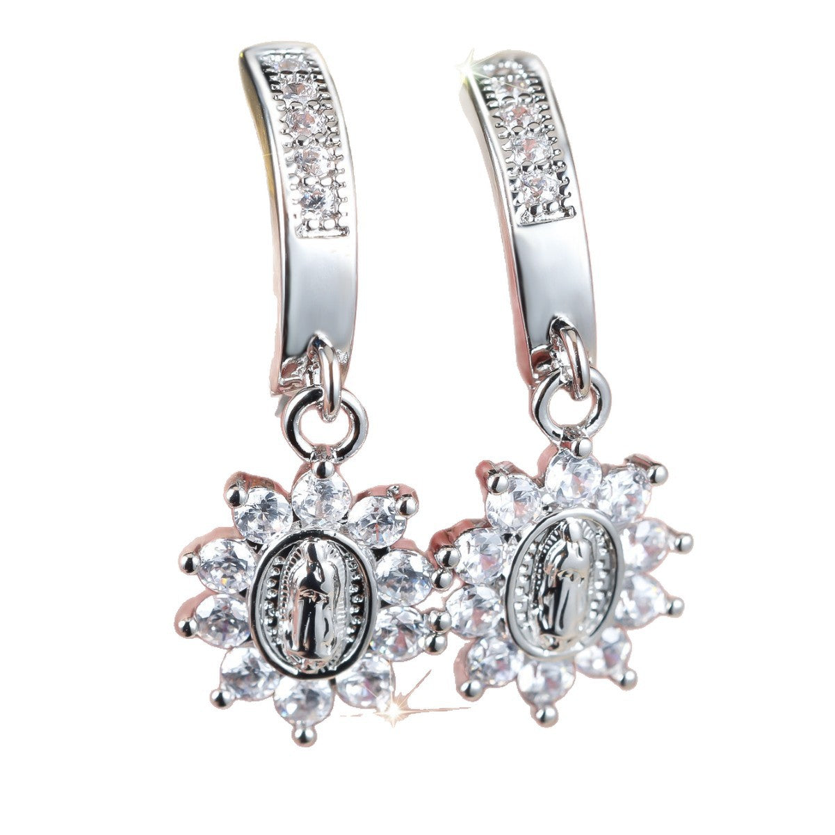 Boucles d'oreilles Western Luxury Virgin Mary