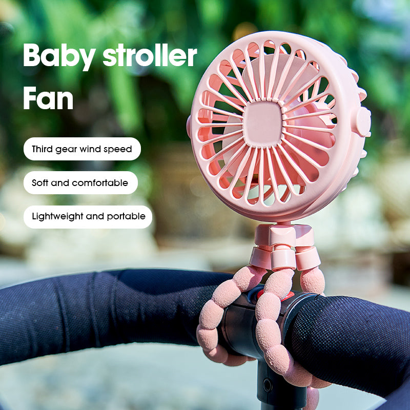 Poussette multifonction enfant Mini ventilateur Portable USB Charge petit ventilateur Octopus