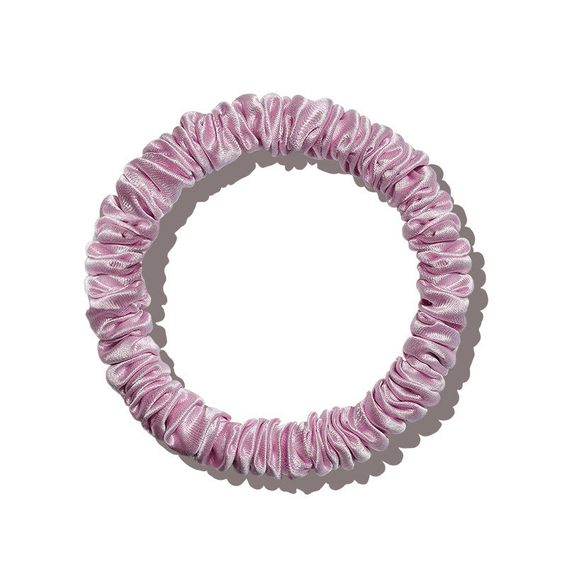 Attache de cheveux en soie 1cm Bande de cheveux en caoutchouc de petite taille