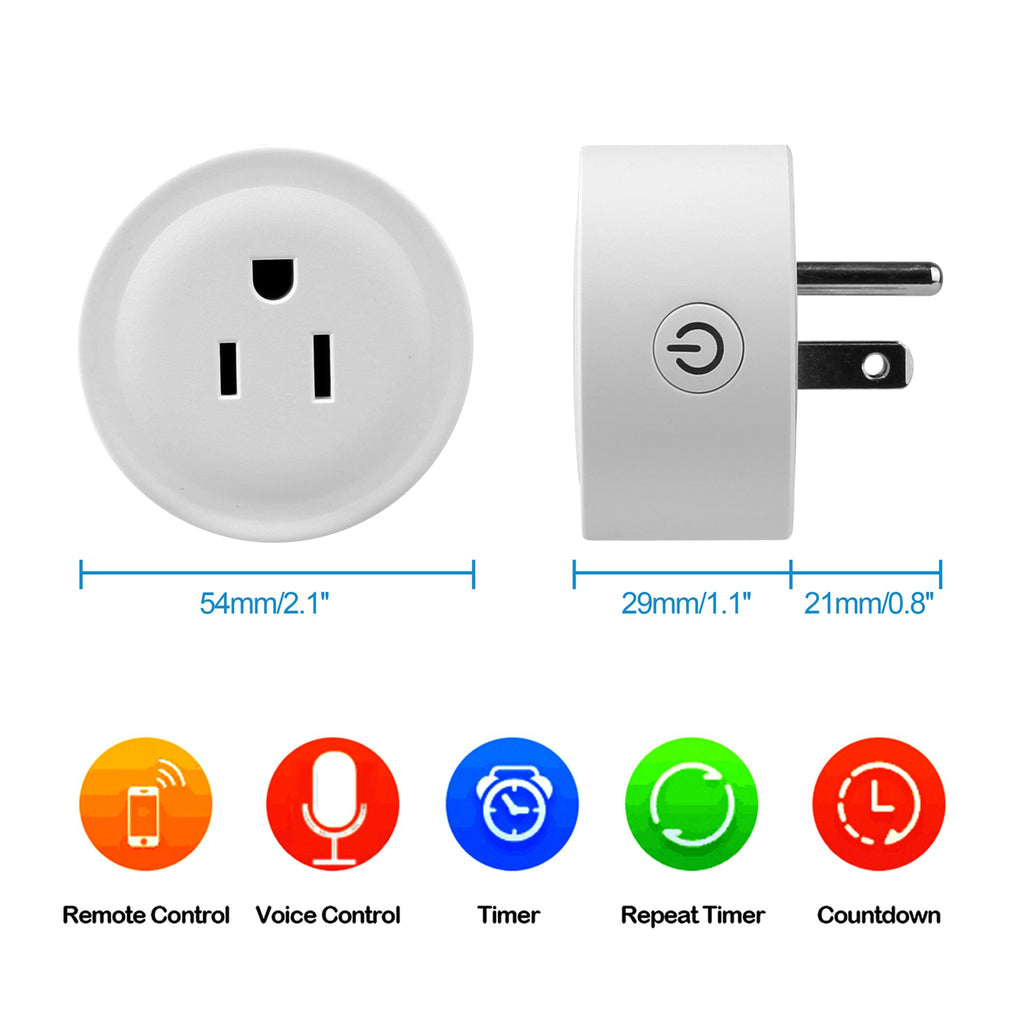 Wi-Fi Smart Plug Wireless Smart Socket App Remote Voice Control Timer Alexa Google U