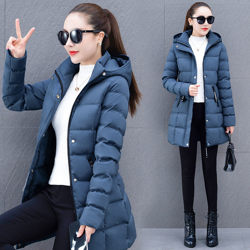 Manteau à capuche mi-longueur pour femmes