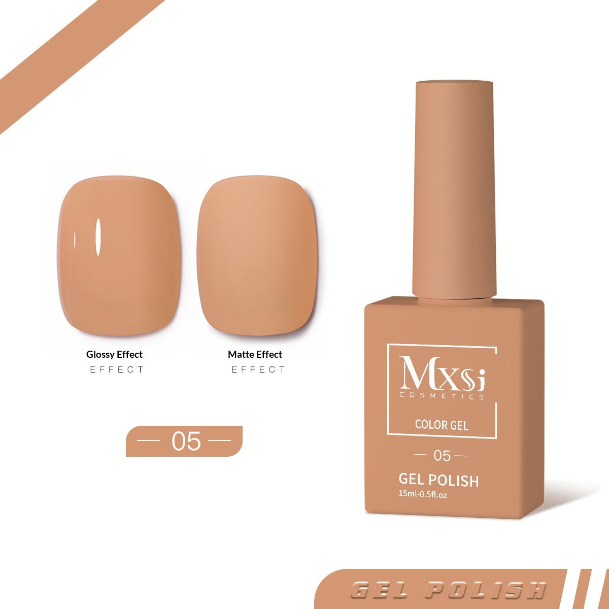 Une bouteille Une couleur tendance Gel couleur solide Nail polonais