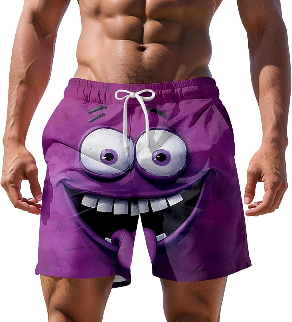 Shorts de plage à impression numérique 3D pour hommes plus grande taille
