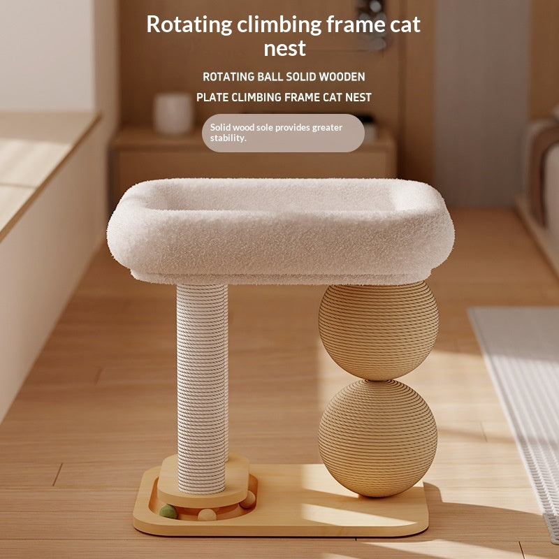 Châtaigne d'escalade Châtaigne de chat Nid Sisal intégré Colonne griffe sans dips Grand chat Sc