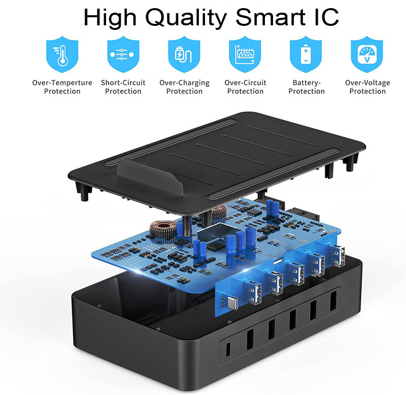 Chargeur de charge multi-USB bureau rapide