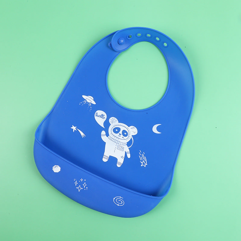 Bébé dessin animé créatif imprimé silicone Bib