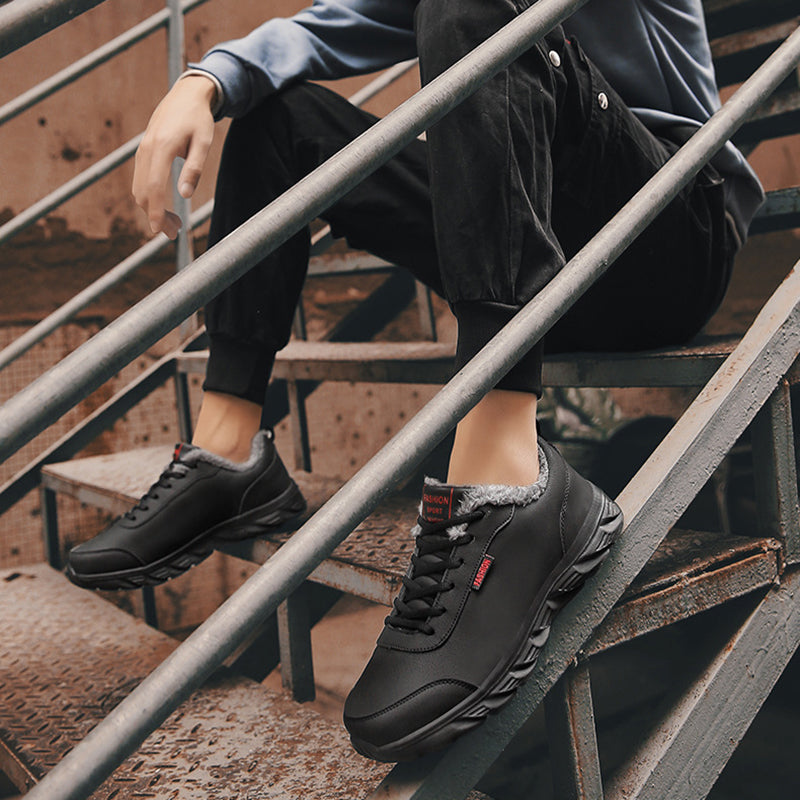 Hommes Sneakers Chaussures de sport chaud d'hiver avec peluche