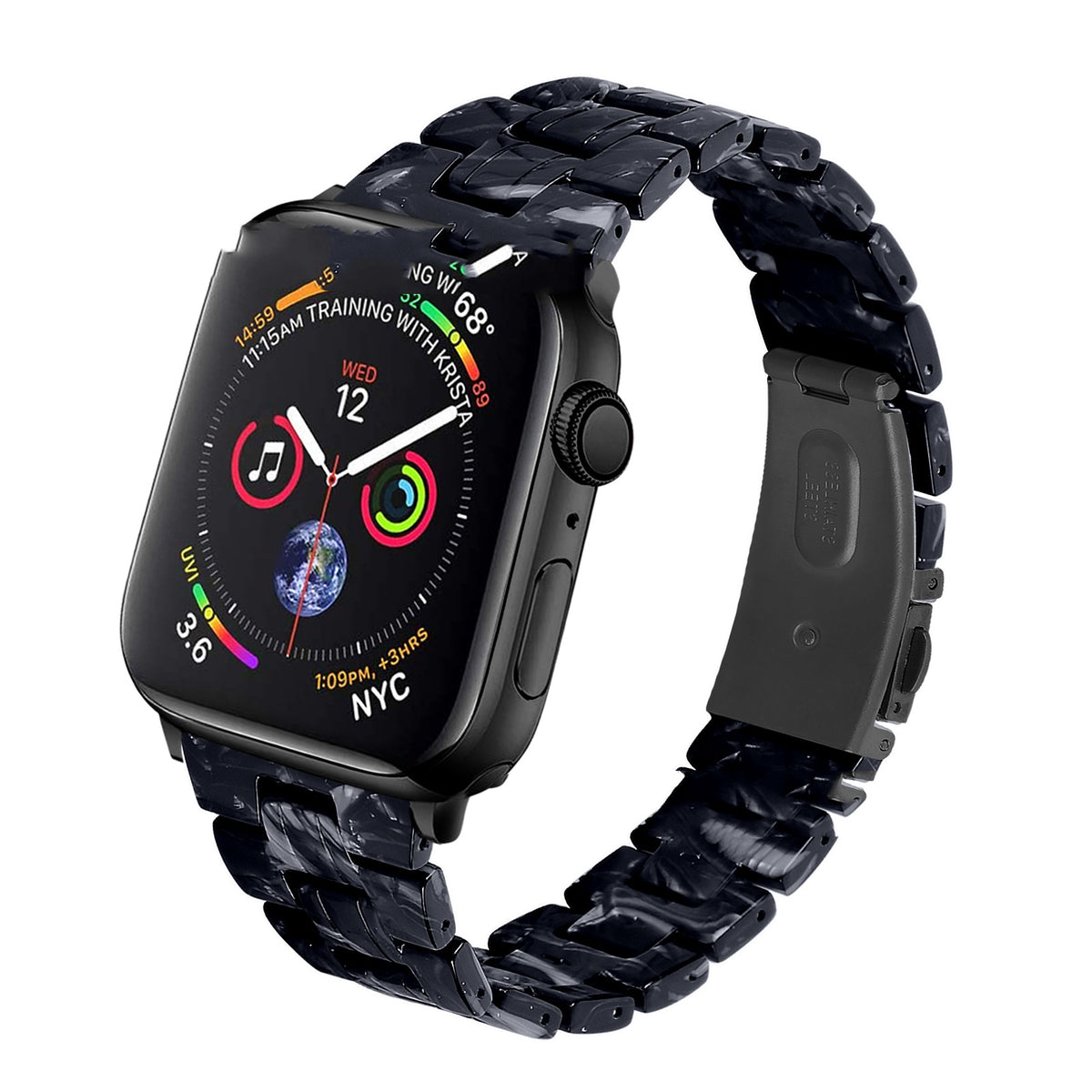 Smart Slim Resin trois perles en acier inoxydable montre
