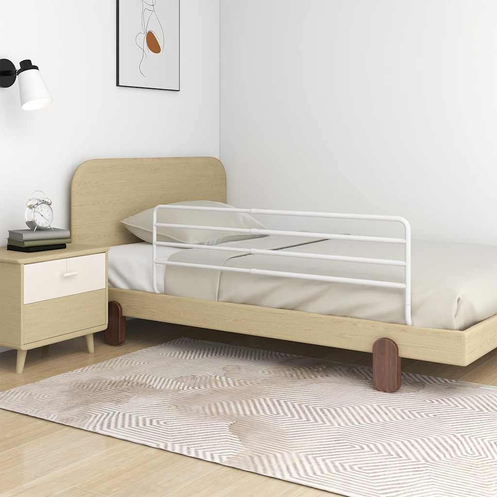 Garde de lit pour tout-petit Blanc (76-137) x 55 cm Fer