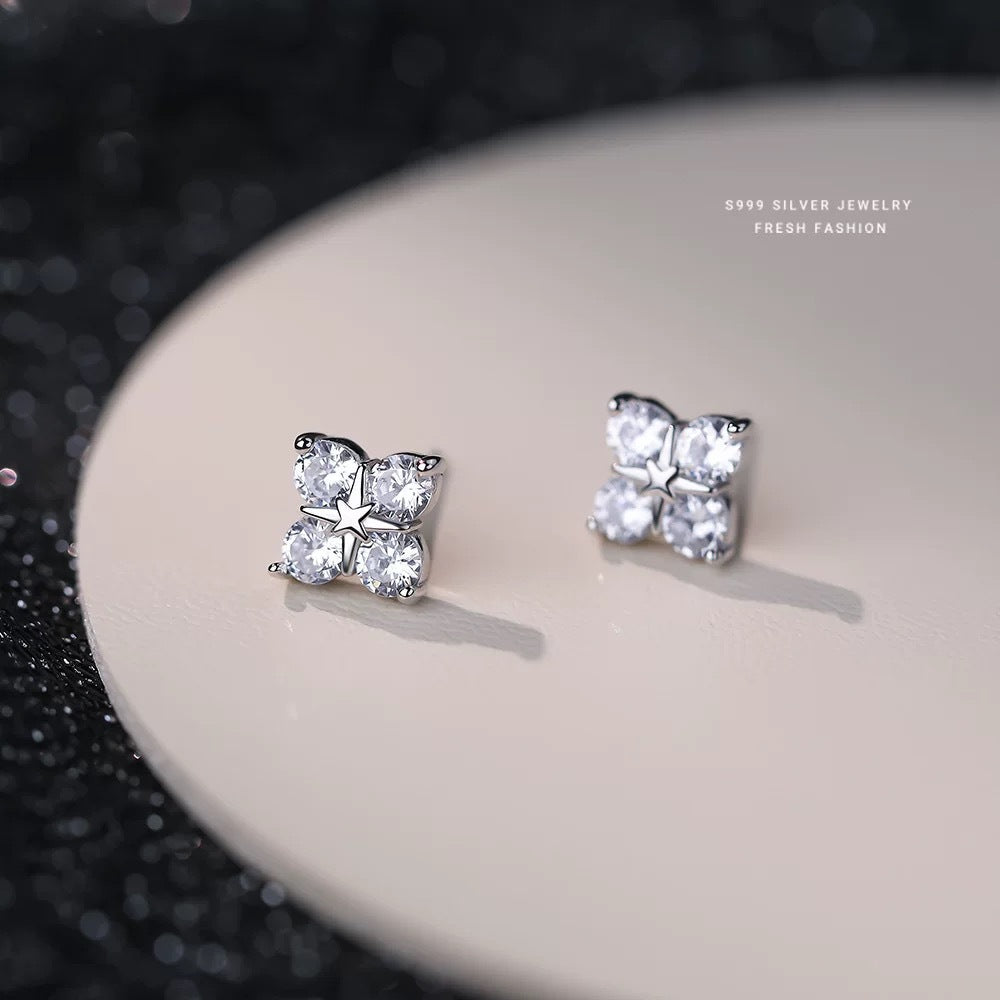 S999 Boucles d'oreilles en argent sterling personnalisées élégantes et polyvalentes