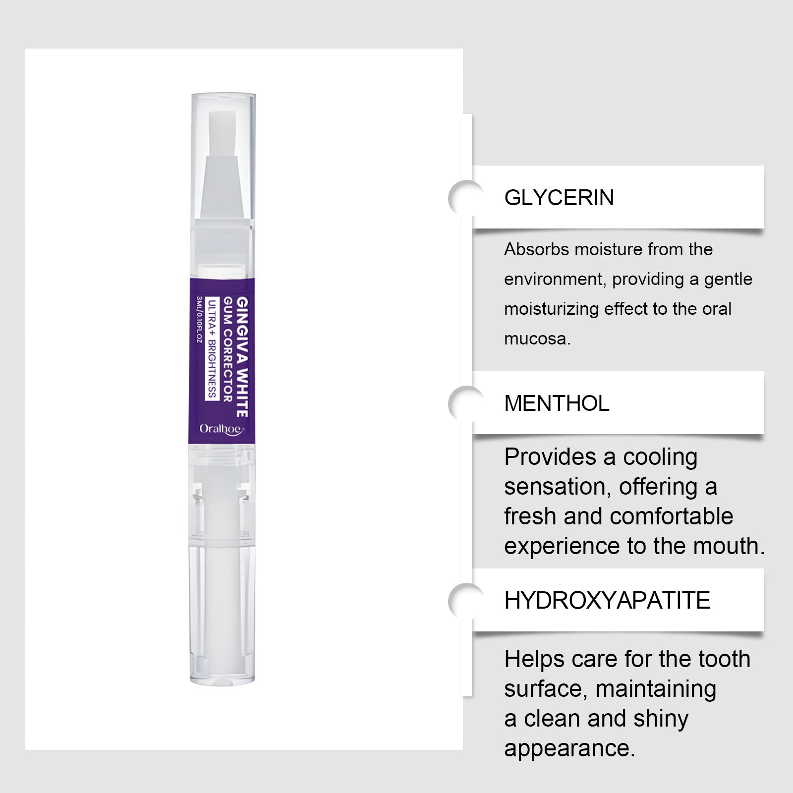 Stylo à taches violettes et blanchissant