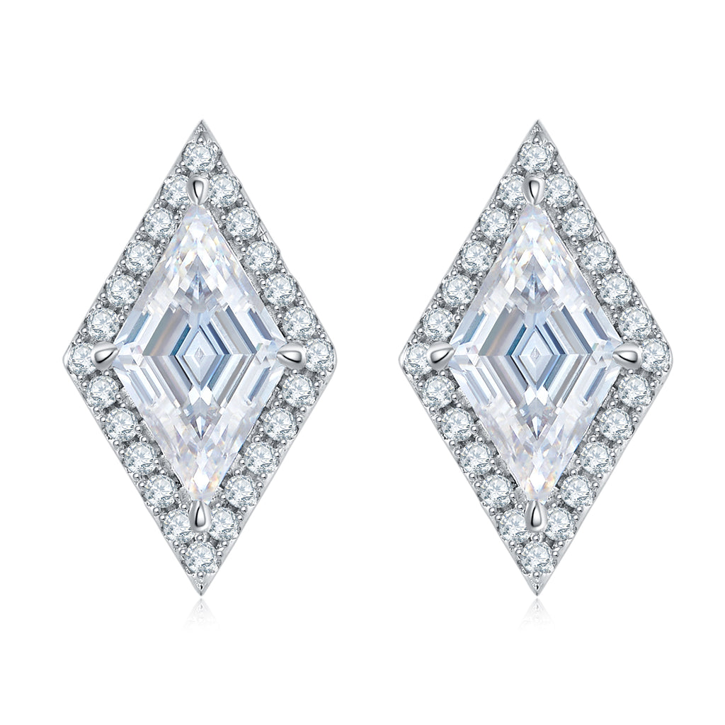 S925 Boucles d'oreilles de bout de halo en kit d'argent sterling