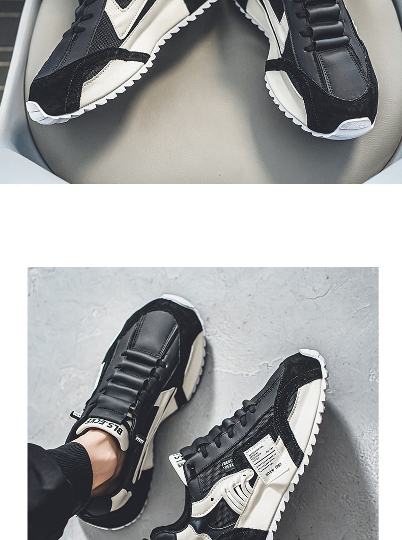 Mode de printemps pour hommes Tout-match Casual Sneaker Epaisseur Hauteur de fond Augmentation Non-dérapant