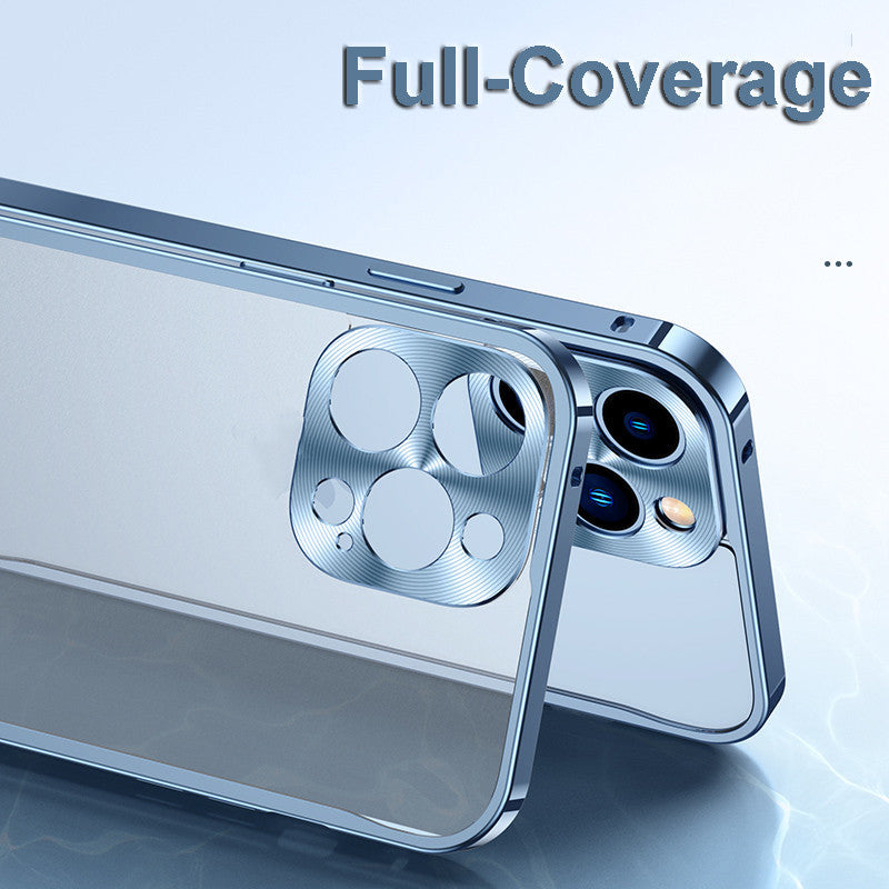 Boîtier de téléphone translucide avec cadre en aluminium