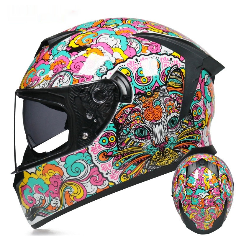 Casque de moto à double objectif pour hommes et femmes