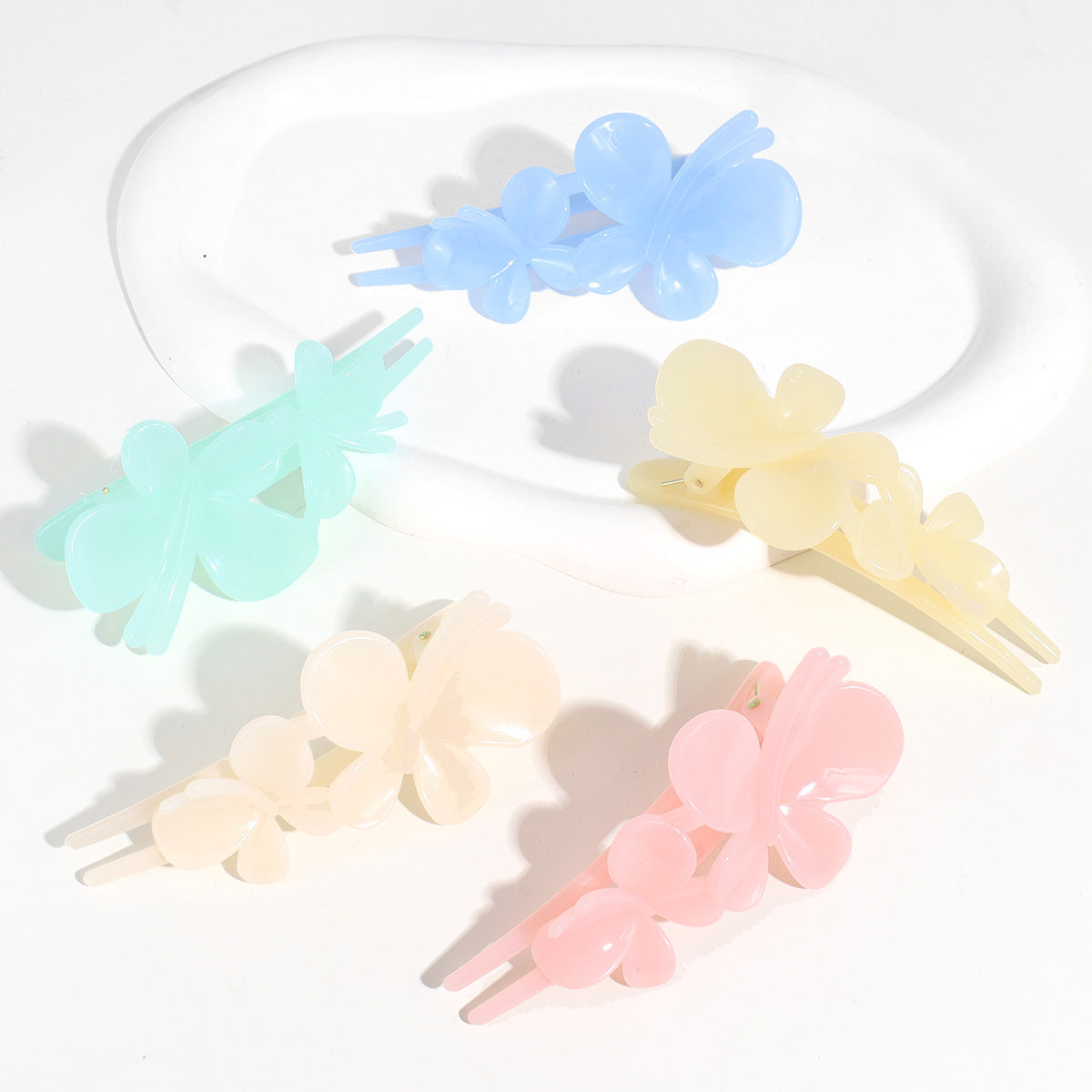 Sentez le papillon Clip Matte Texture après Barrettes