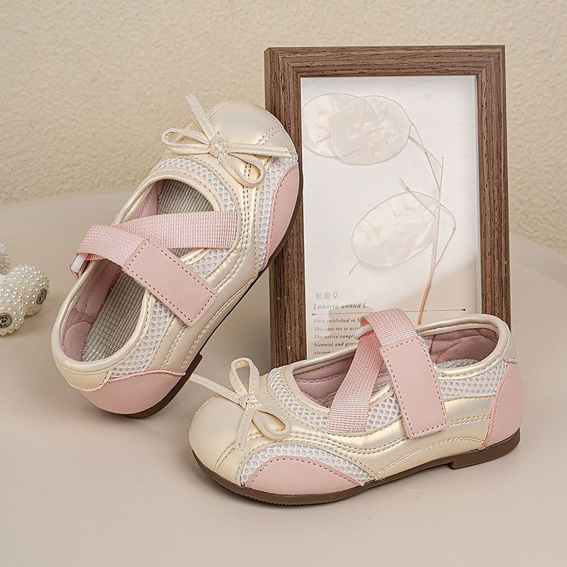 Printemps et automne Chaussures en cuir pour filles peu profondes
