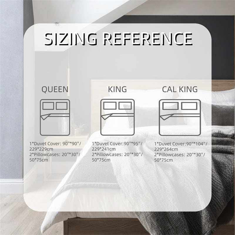 3-Piece Reversible Duvet Cover Set