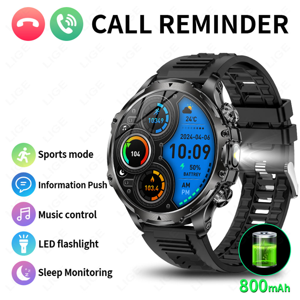 Montre intelligente AK75 avec appel Bluetooth