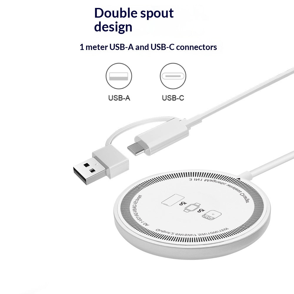Chargeur magnétique sans fil 15W pour recharger rapidement le téléphone