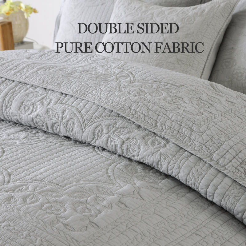 3D Couvercle reversible en coton pointillé rembourré Texturé Weave Ultra-Soft Bre