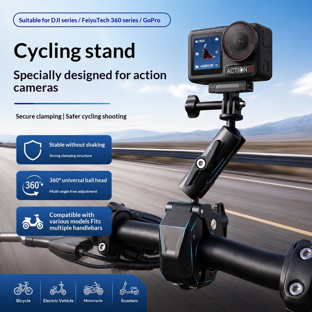 Moto Riding Kickstand Mount Base Caméra Accessoire