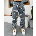 Jeans de patchwork lourd de style américain