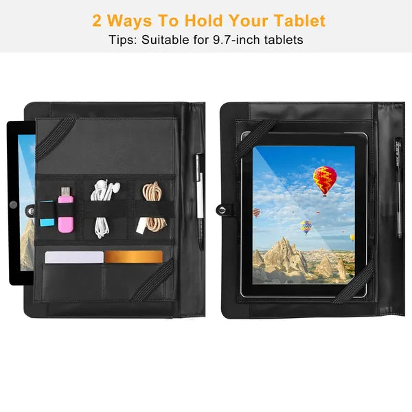 Dossier de portefeuille Padfolio Business Document Organizer PU Leather Padfolio Holder Case