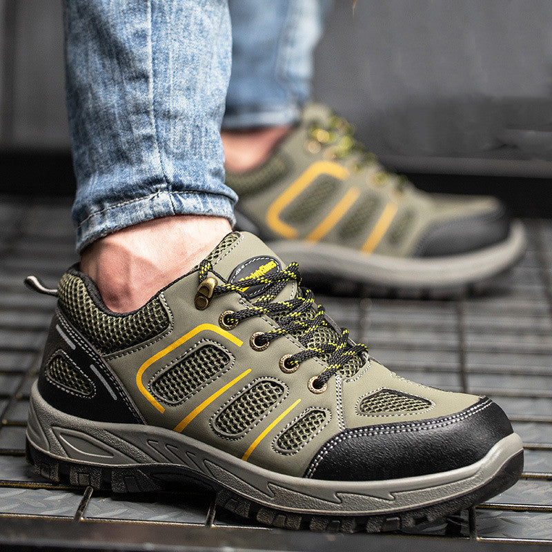 Chaussures de protection anti-smashing en acier confortable respirant pour homme