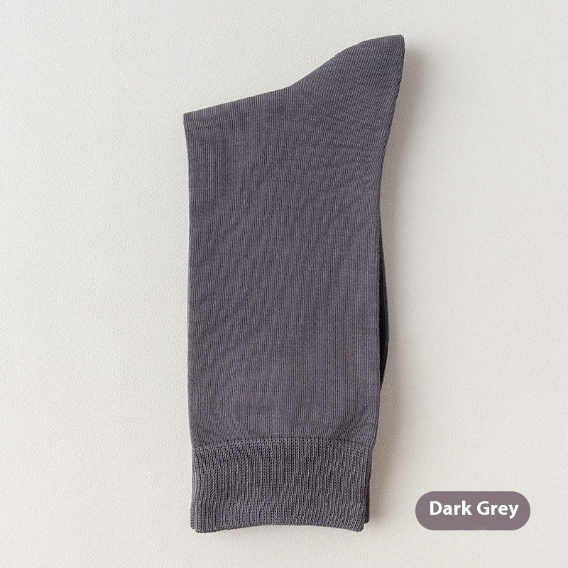 Mi-calf printemps et automne pur coton hommes d'affaires chaussettes
