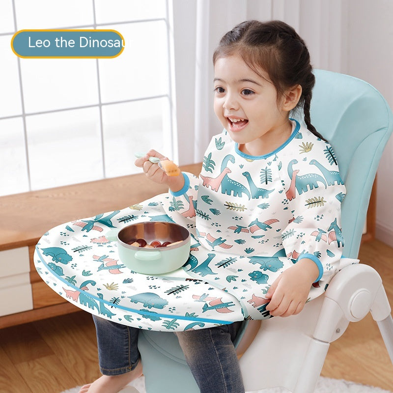 Chaise de salle à manger survêtements bébé mangeant de l'eau de bavoir et de la dirt résistant aux aliments pour bébés Tablier Detachab