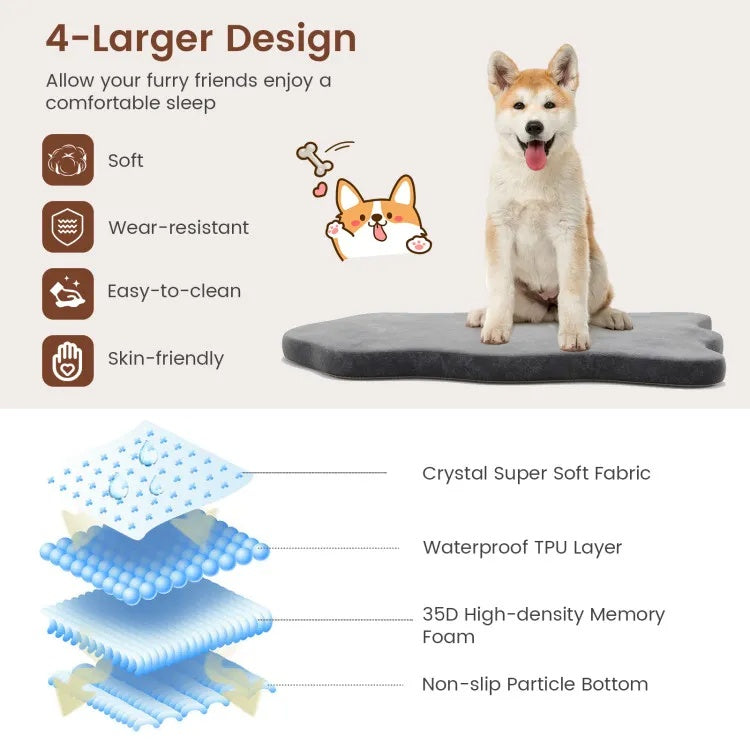 Orthopedic dog bed with memory foam support for large dogs
