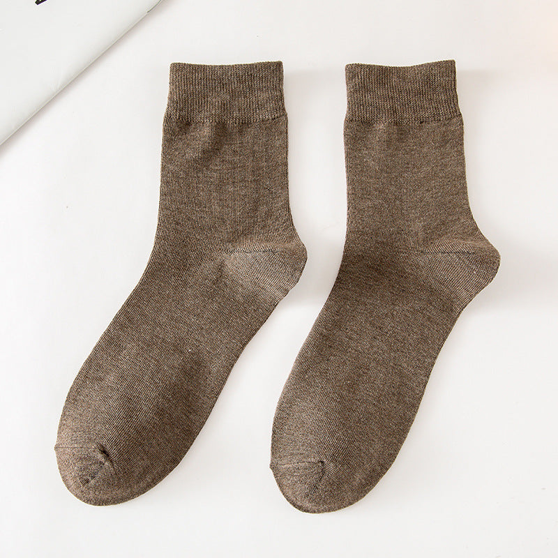 Chaussettes de tube Automne et hiver Couleur solide