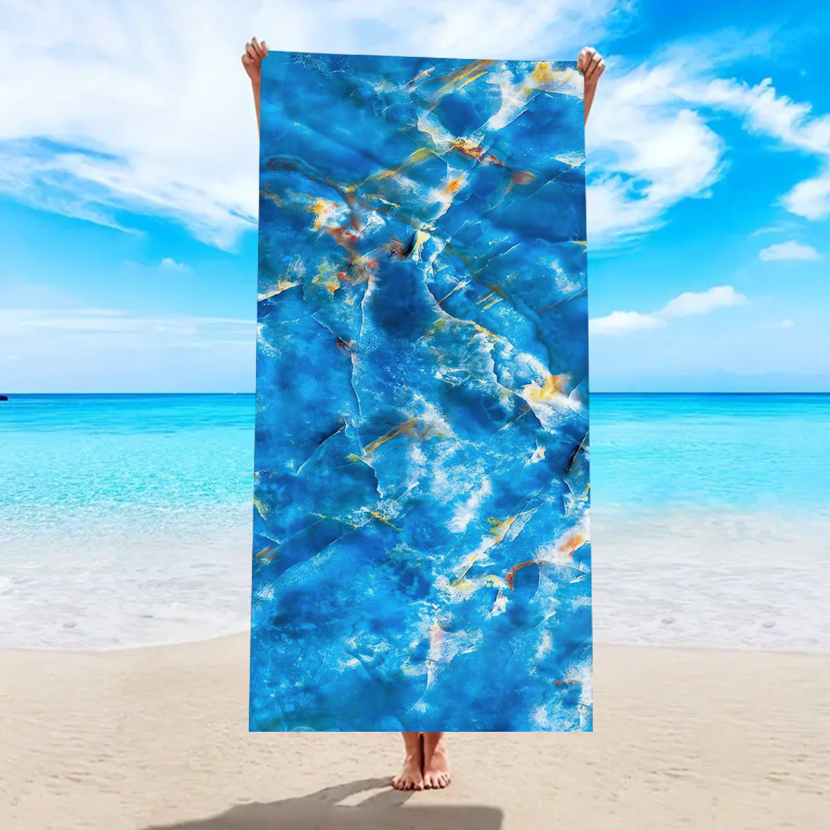 Serviette de bain de plage Microfibre à séchage rapide Velvet double face
