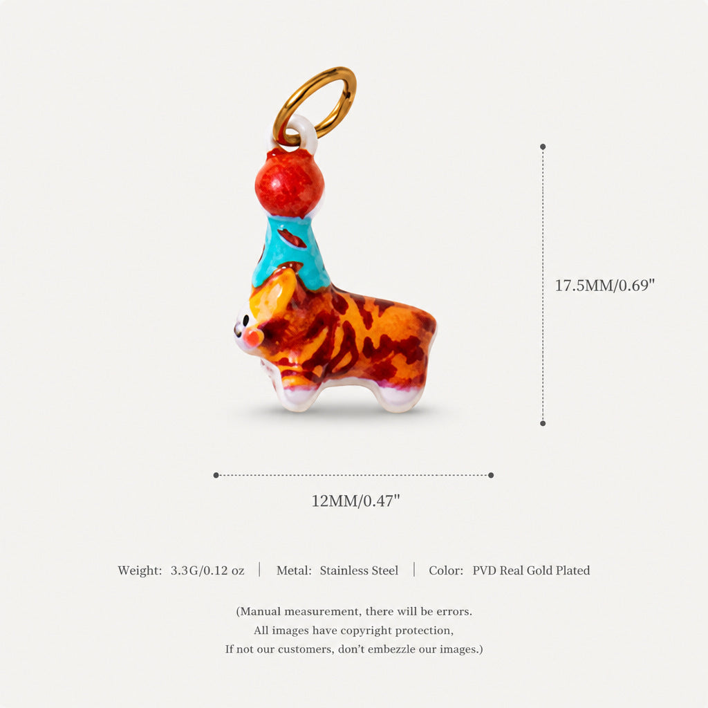 Puppy d'animaux série Zircon pendentif