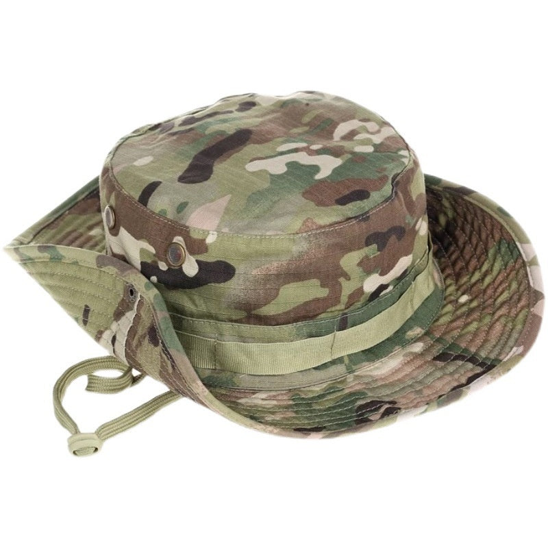 Chapeau tricoté Chapeau à larges bords Chapeau de soleil Chapeau de pêcheur de style militaire